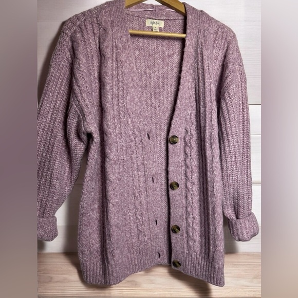 brand: Style & co, open sweater, knitted, with buttons, size M - Picture 1 of 10